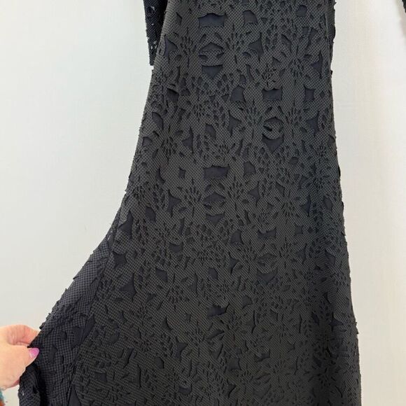 ML Monique Lhuillier Black Floral Shadow Gown ❤️‍🩹 - Picture 9 of 10